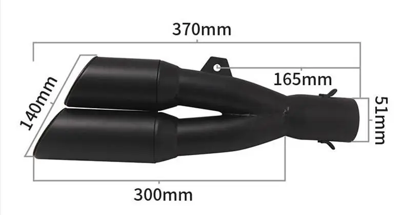 51 мм мотоцикл глушитель выхлопной трубы Akrapovic двухрядные для Z800 R1000RR NC700 R3 GW250 CBR300