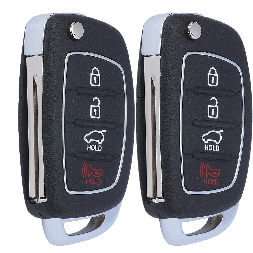 2pcs KEYECU для hyundai Santa Fe ix45 2013 Пульт дистанционного управления автомобильный ключ чехол Корпус fob крышка 3+ 1 кнопка - Цвет: 2pcs