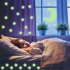 Светящиеся 3D наклейки на стену в виде бабочек и звезд, домашний декор, наклейки сделай сам, украшение детской комнаты, флуоресцентные наклейки с животными