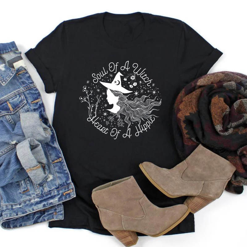 Женская футболка с принтом в виде сердца ведьмы