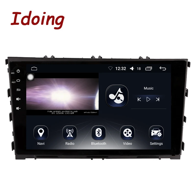Автомагнитола Idoing на Android 10 2 мультимедийный проигрыватель 1DIN с экраном 2012 дюйма