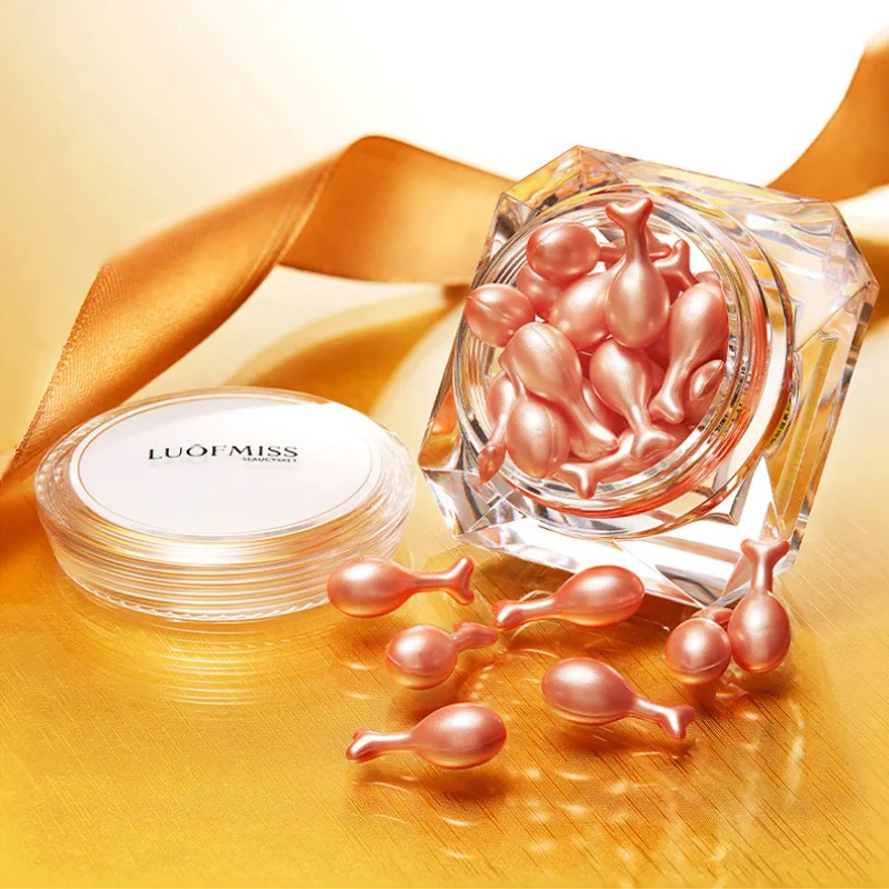 25 шт/бутылка фуллерен плаценты уход за кожей лица капсула для сыворотки