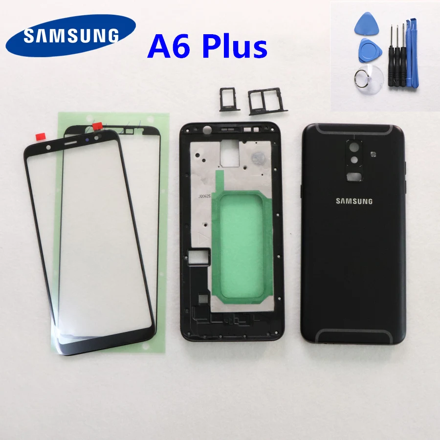 Чехол для SAMSUNG Galaxy A6 Plus 2018 A605 A605F SN A605FN чехол с полным корпусом задняя крышка дверь +