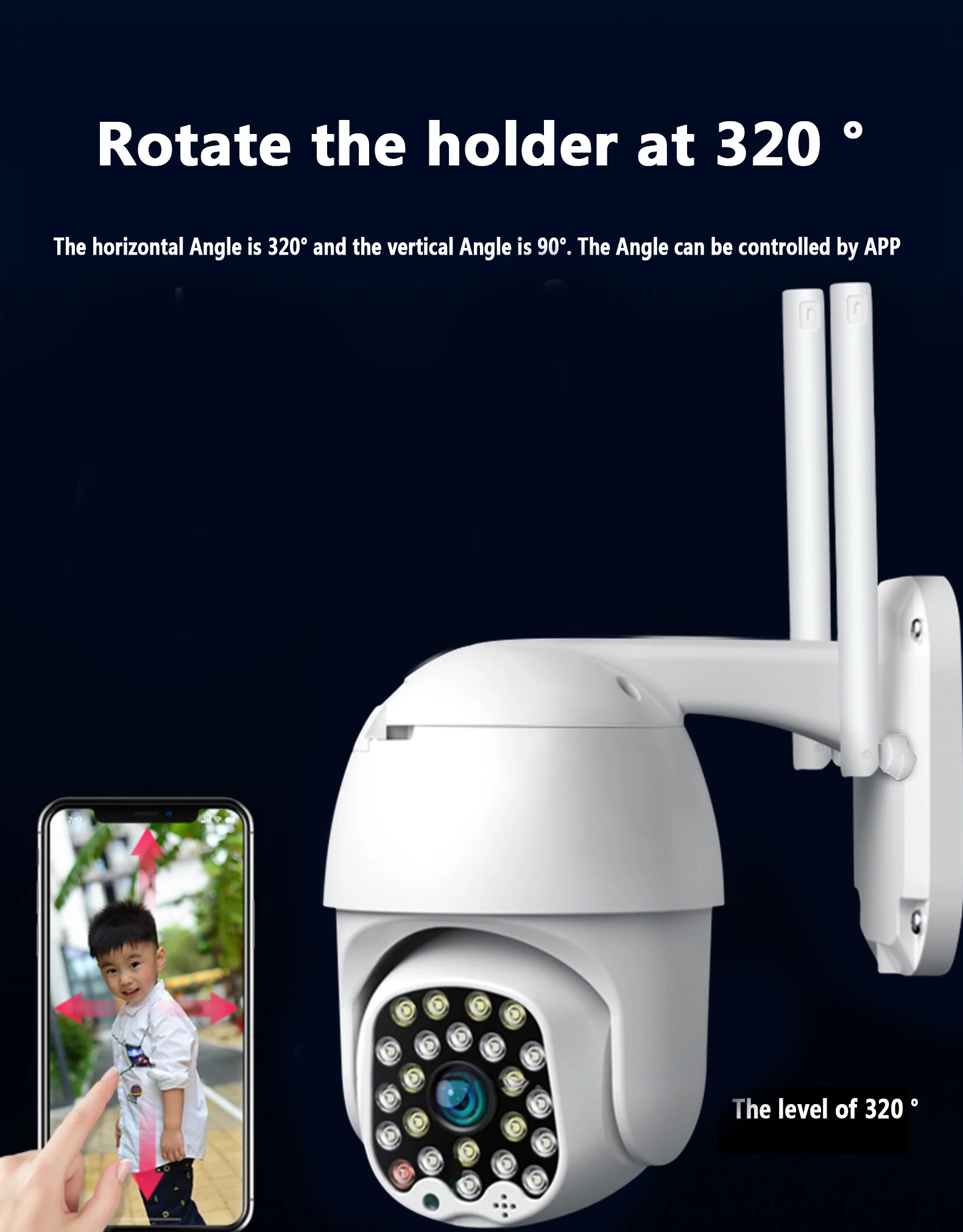 Камера видеонаблюдения 1080P PTZ IP Wi Fi наружная скоростная беспроводная панорамная 4