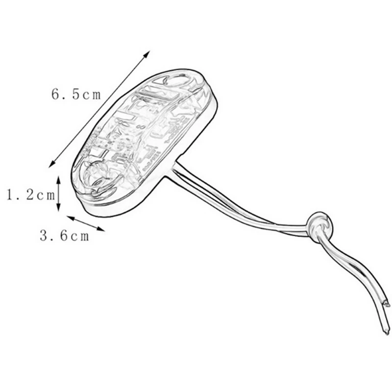 10 шт. 2 светодиодный светильник овальной формы автомобиля клиренса прицепа