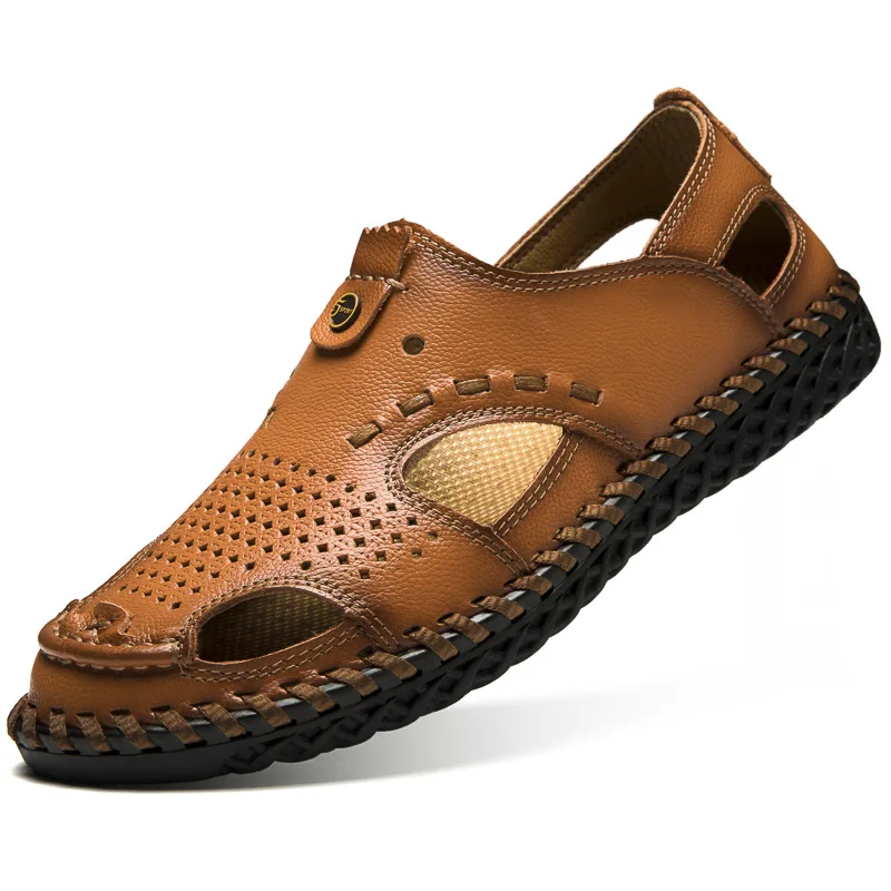 

Summer Sandals Men's 2021 New Breathable Outdoor Sports and Casual Men's Closed Toe Sandals Platform Beach Large Size Large