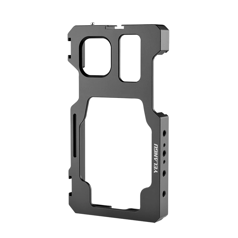 

YELANGU Video Cage for iPhone 11 Pro Max Expansion Interface with Microphone LED Video Light for iPhone 11 Pro Max Vlogging