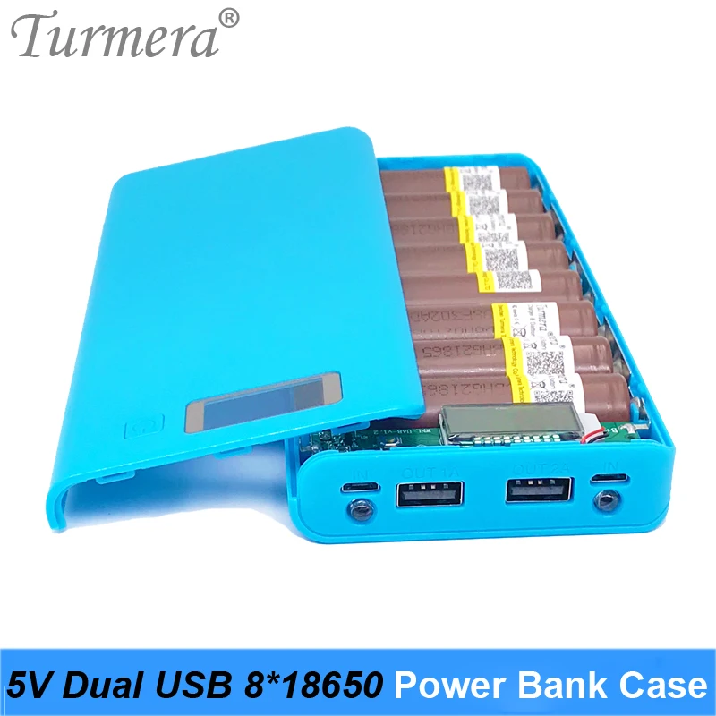 5 в двойной USB 8*18650 Блок питания аккумулятор мобильный телефон зарядное