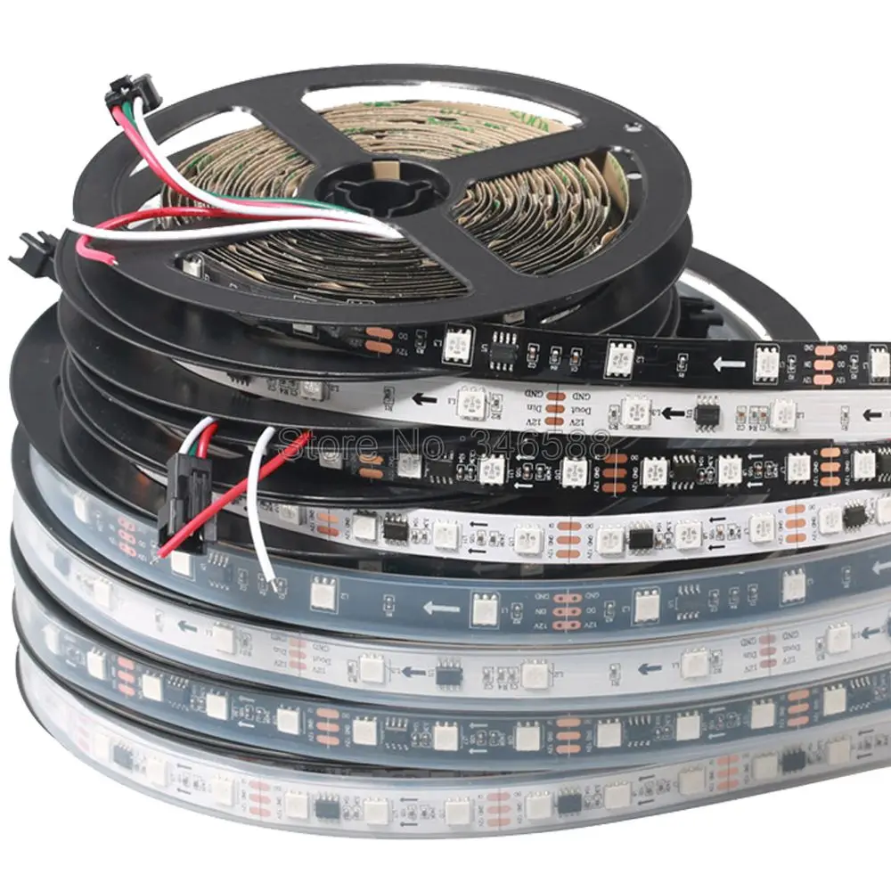 

DC12V 5M WS2811 Pixel LED Strip RGB Full Color 5050 SMD LED Ribbon Flexible Addressable Digital LED Tape 1 ic Control 3 LEDs