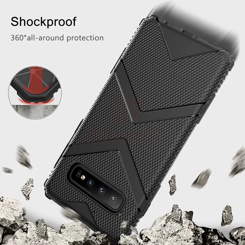 Hacrin Case For Samsung Galaxy S10 Plus Full Protection Hard TPU Armor Bumper Cover S10e |