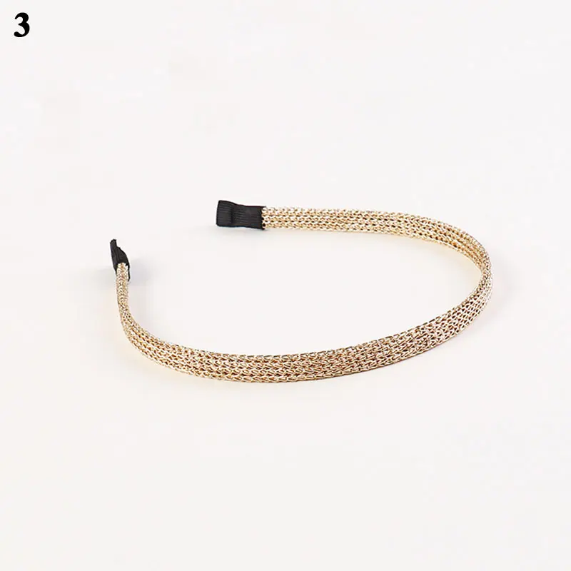 

Simple Fashion Style Hair Accessories Vintage Alloy Headbands Fashion Gold Chains Hair Hoop Twist Elegant Metal Chain Head Hoop