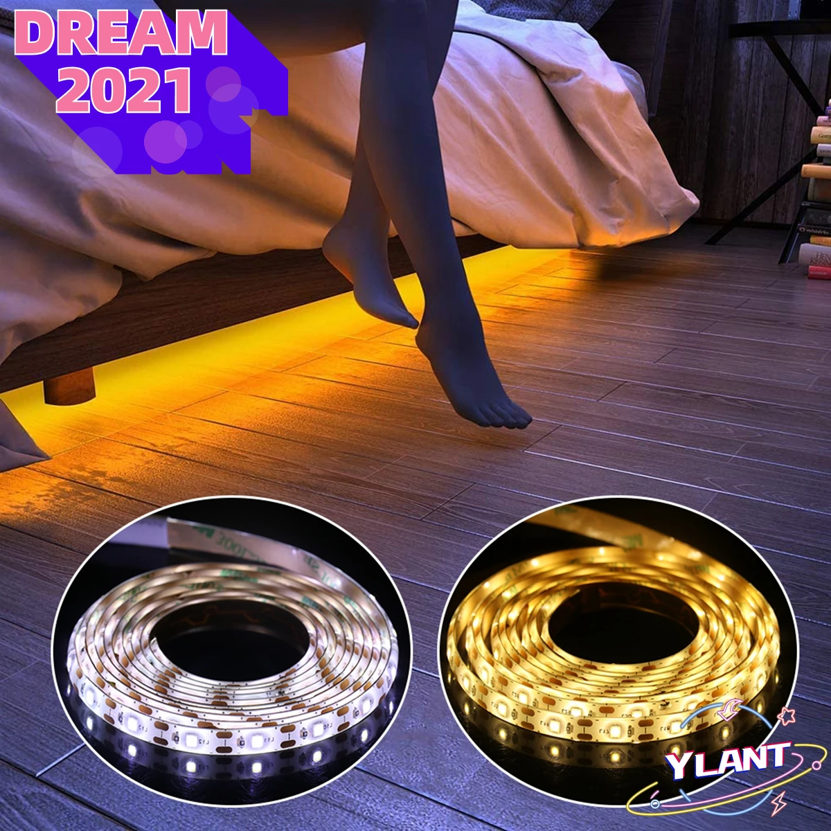 

SWT Motion Sensor Light Detector Wall Lamp Staircase Closet Cabinet Aisle Lighting Bedroom Decor Led Night Light Strip Light