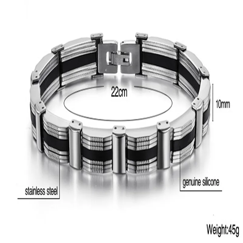 

OPK Men Fashion Stainless steel Curb Cuban Link Chain Healthy Magnetic Bracelet For Men Health Jewelry Gift quality Bracelet