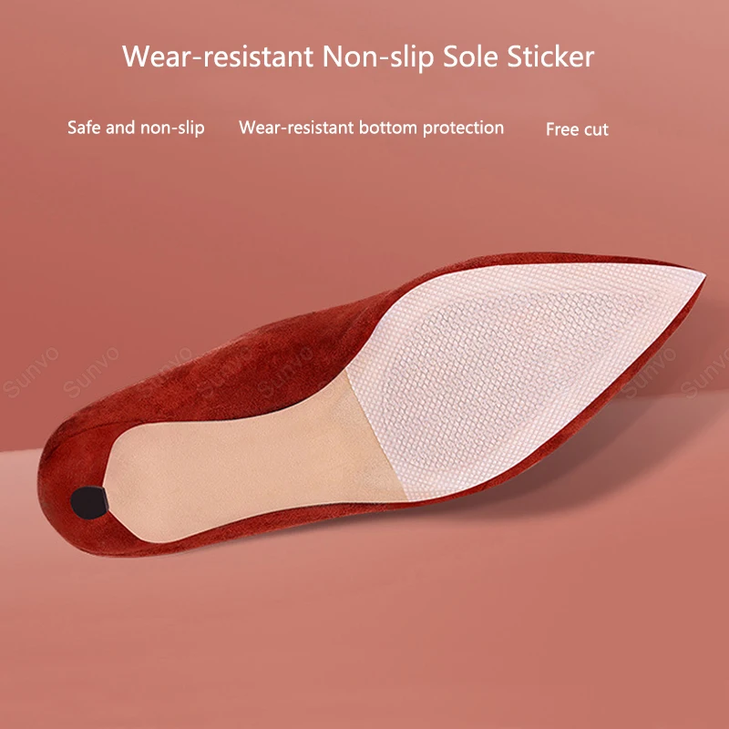 Sunvo Shoe Sole Protector for Women High Heel Leather Shoes Outsole Repair Soles Replacement Anti-slip Self-Adhesive Stickers