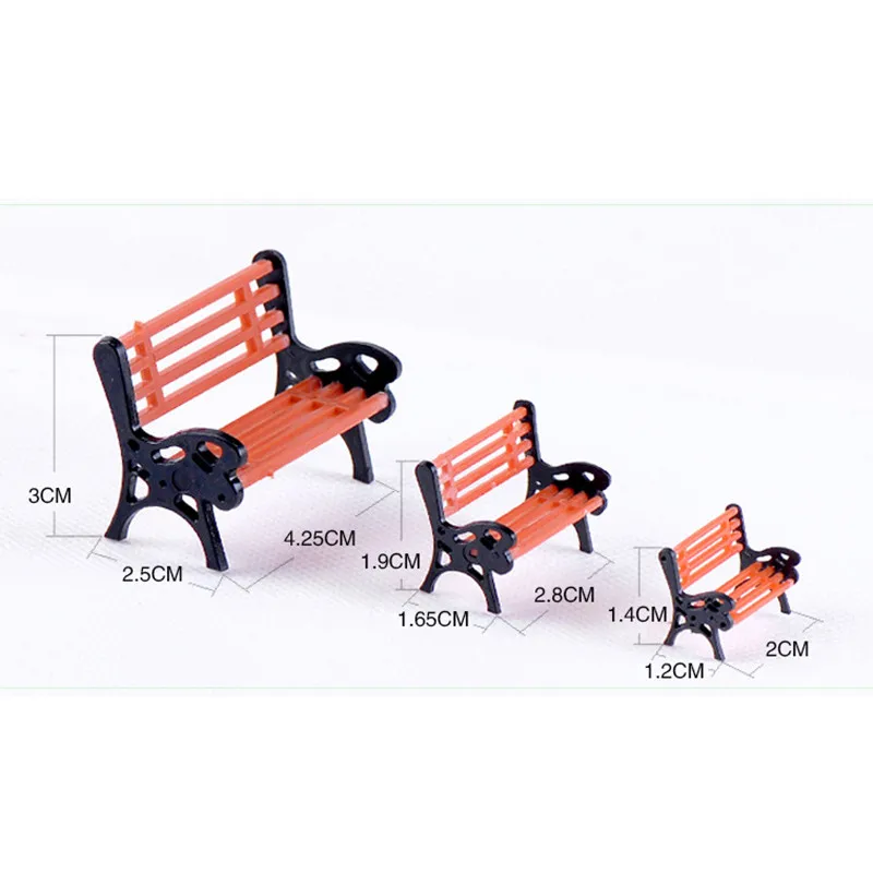 Парк скамейка сиденье мох бутылки декорации миниатюрный пейзаж Экология