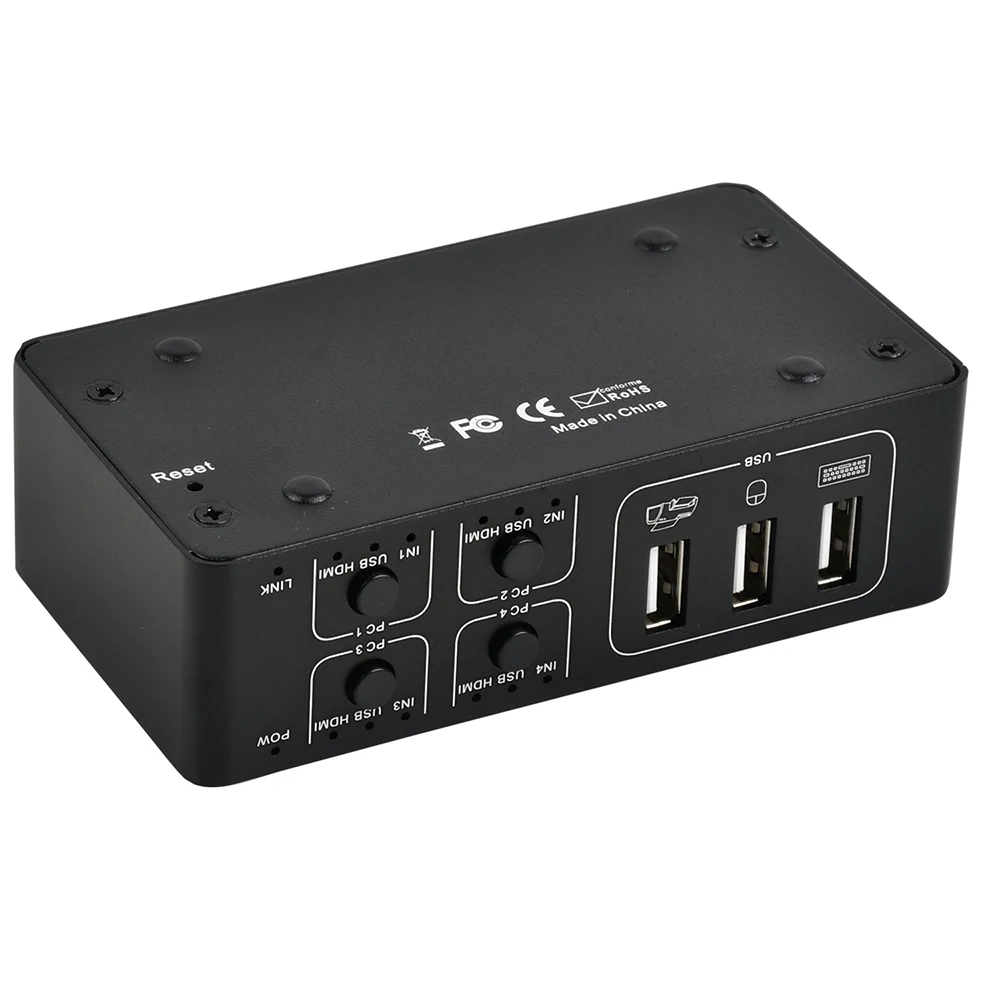 4 порта HDMI KVM переключатель 4K USB в 1 выход горячий ключ 4KX2K/30 Гц win10/8/mac os ПК ноутбука |