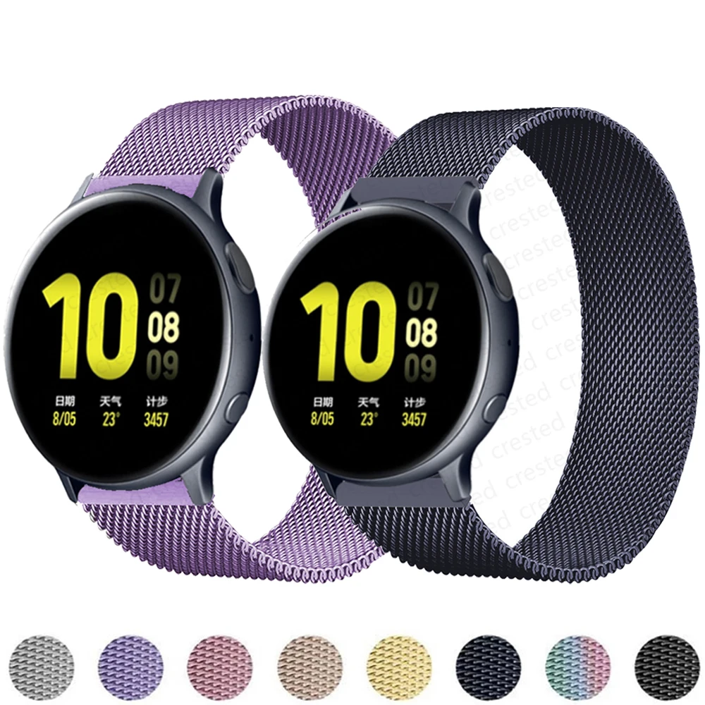Ремешок для Samsung Galaxy wacth Active 2 магнитный браслет Gear S3 Frontier 20 мм 22 Huawei GT/2/Pro 3 45/42 мм/46 |