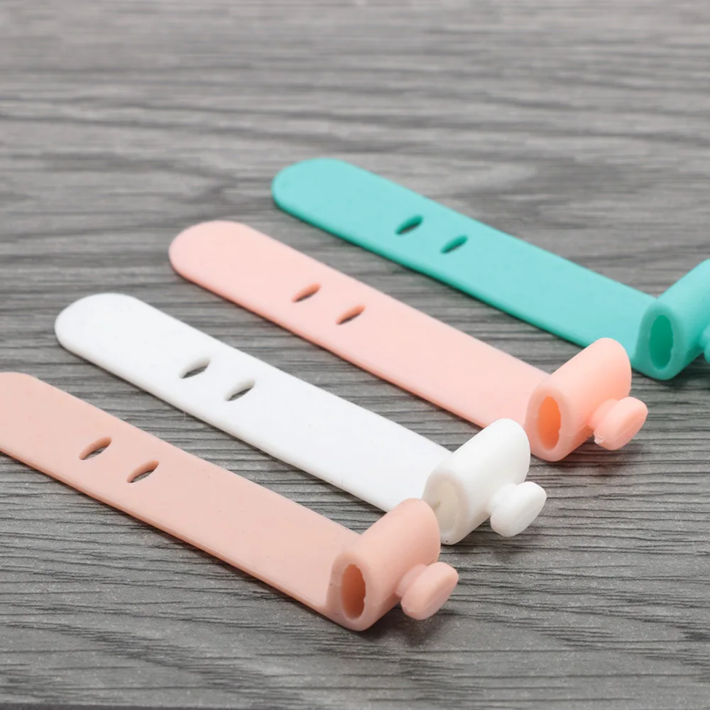 4 шт. силиконовый органайзер для кабелей|Органайзеры кабеля| |