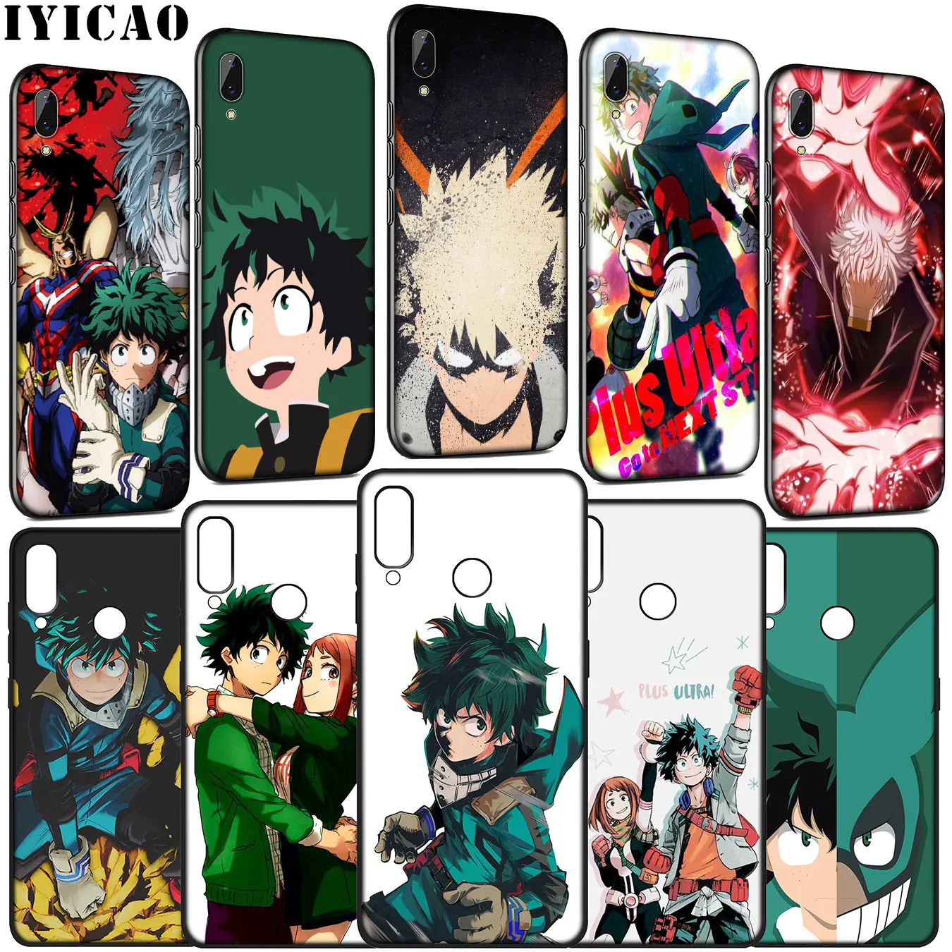 IYICAO Cartoon My Hero Academy Soft Silicone Case for Huawei Y9 Y7 Y6 Prime 2019 Honor 20 10 9 9X 8C 8X 8 Lite 7C 7X 7A Pro |