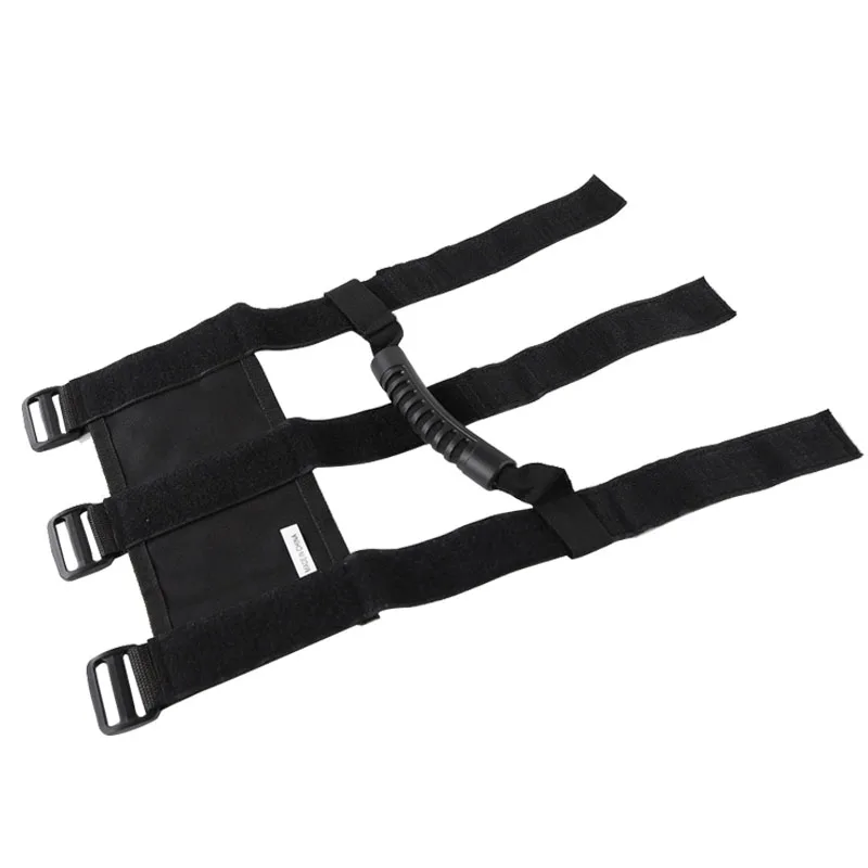 Черный/Красный Регулируемый ремешок рулон бар крепление Боковая ручка захвата