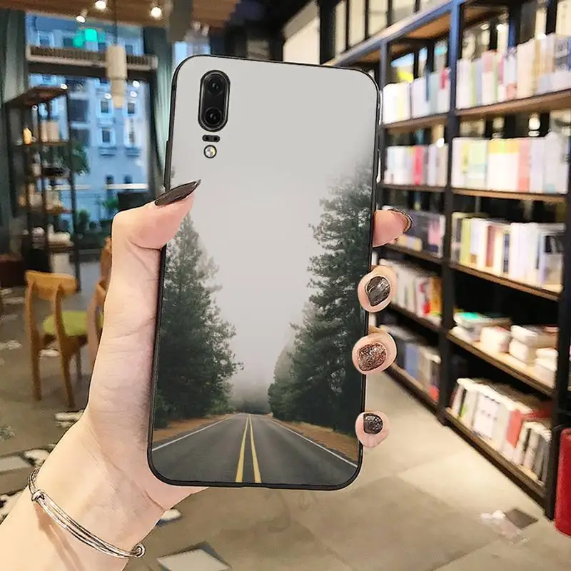 

Mountain road mountain landscape pattern Phone Case For Huawei honor Mate P 10 20 30 40 i 9 8 pro x Lite smart 2019 nova 5t