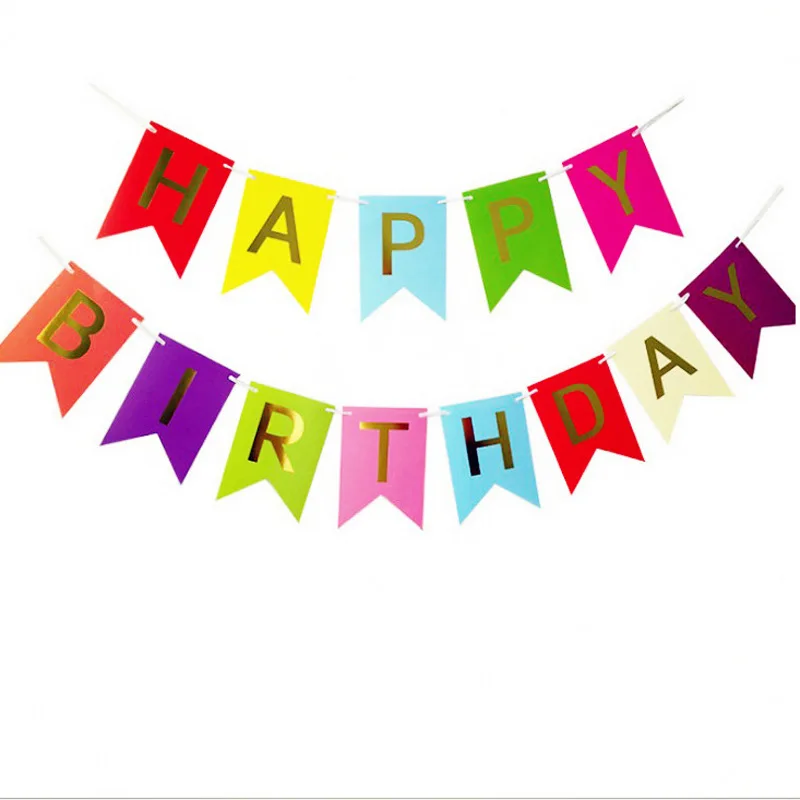 1 комплект детской одежды Бумага С Днем Рождения Баннеры Декорации для вечеринки