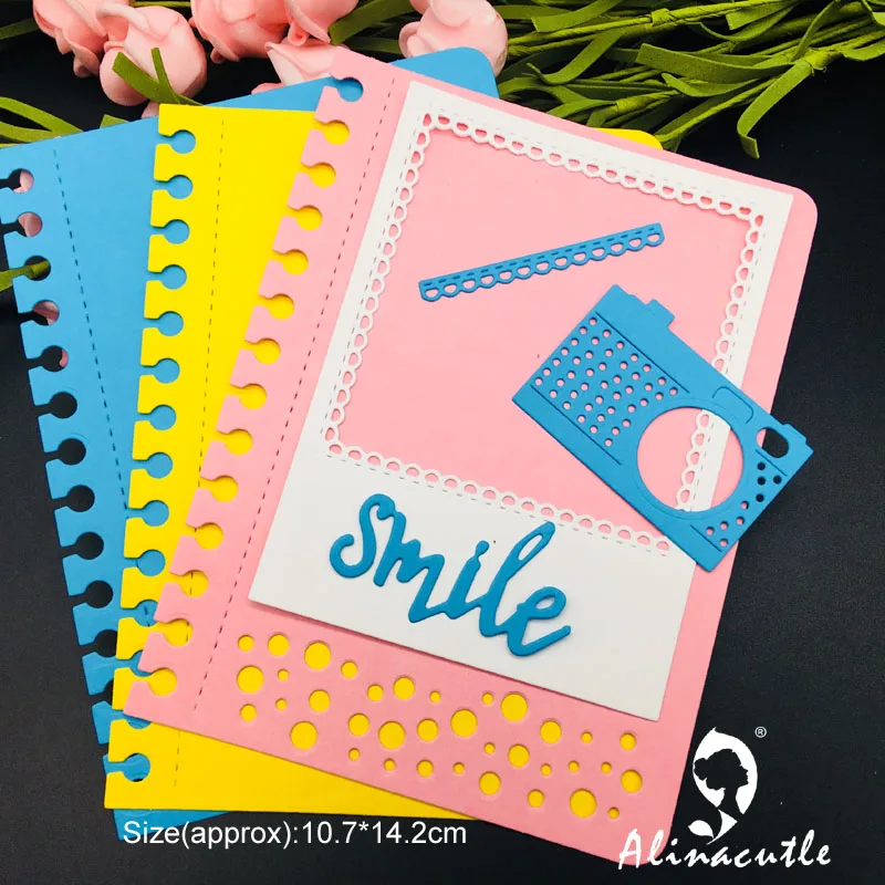 Штампованная металлическая резка улыбка свободный лист книга рукав для