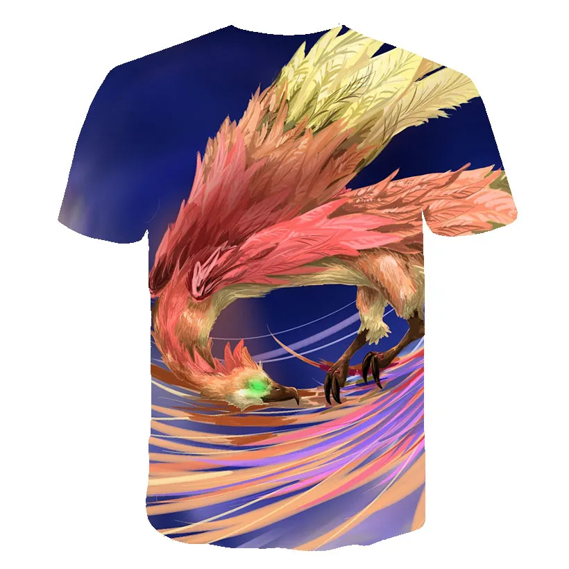 

2020 men's new animal T-shirt casual printed Harajuku top summer hip hop short sleeve men's clothing