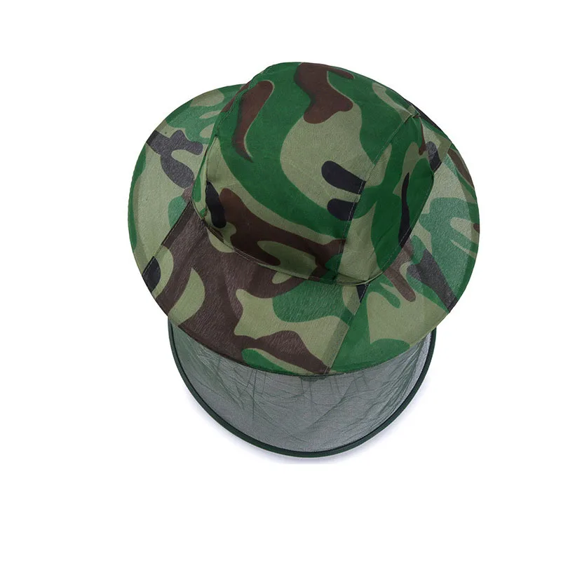 Outdoor Fishing Caps Garden Beekeeping Cap Hat Camouflage Insect Mosquito Mesh Nets Face Mask Protector | Спорт и развлечения