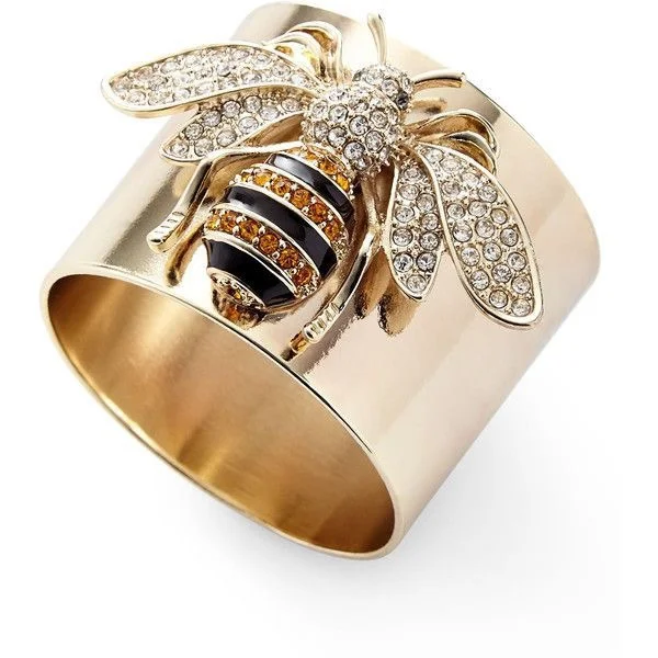 

Vintage Cute Bee Crystal Rings for Women Girls Punk Personality Zircon Finger Ring Hip Hop Party Jewelry Gift