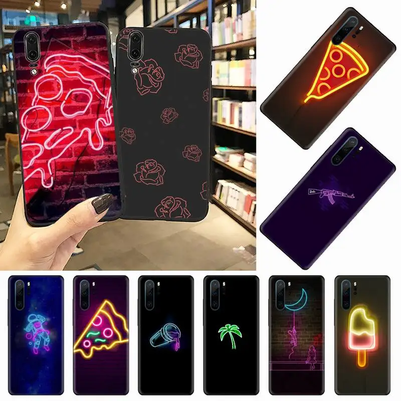 Чехол Lite с неоновыми цитатами для телефона Huawei honor Mate P 9 10 20 30 40 Pro 10i 7 8 a x nova