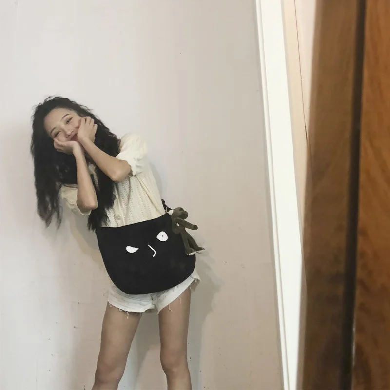 Youda новинка милые для девушек простой стиль Холщовая Сумка колледжа ветер