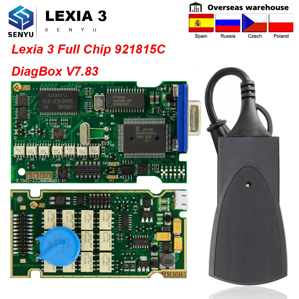 Полный чип Lexia 3 PP2000 921815C Diagbox V7.83 Lexia3 OBD OBD2 сканер автомобильный диагностический