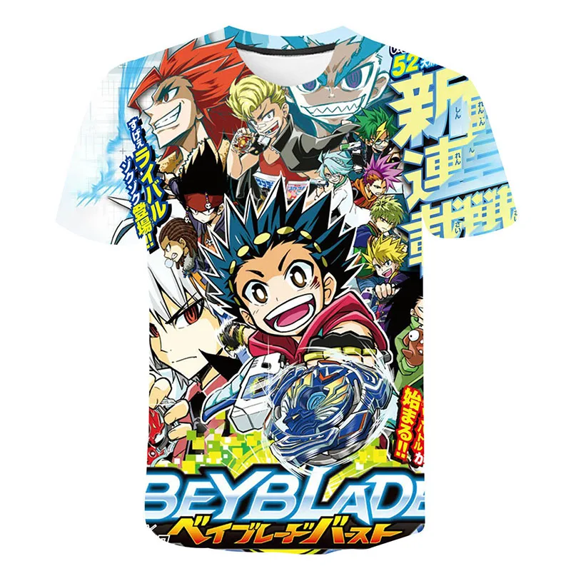 Футболки с 3D принтом Beyblade Burst мужские женские детские летние футболки коротким