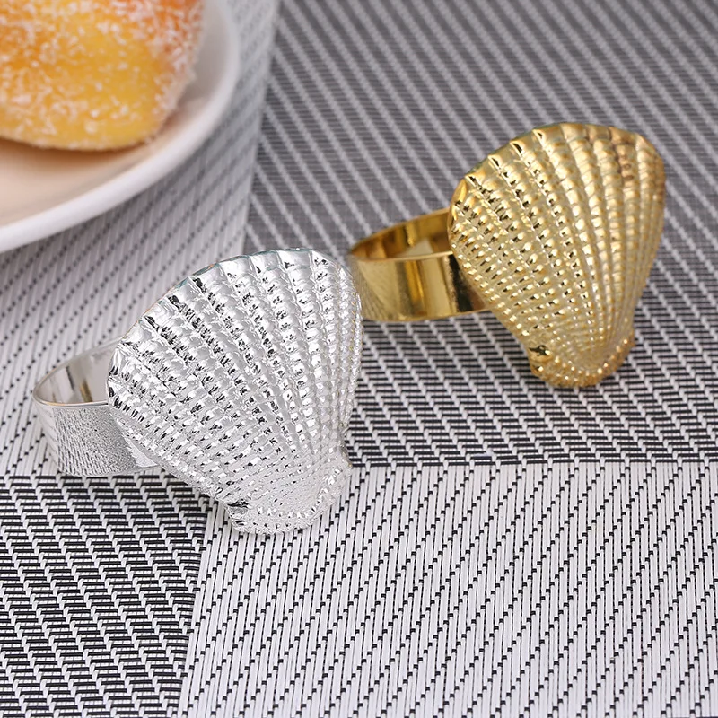 

6 pieces / new metal shell napkin ring Restaurant Hotel model room napkin ring spot delivery