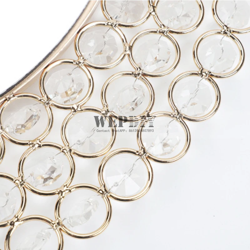 

Nordic metal decorative mirror tray luxury home accessories hotel soft decoration oval tray