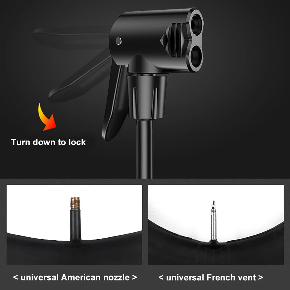 Насос для велосипедных шин портативный насос с ножной педалью и манометром на