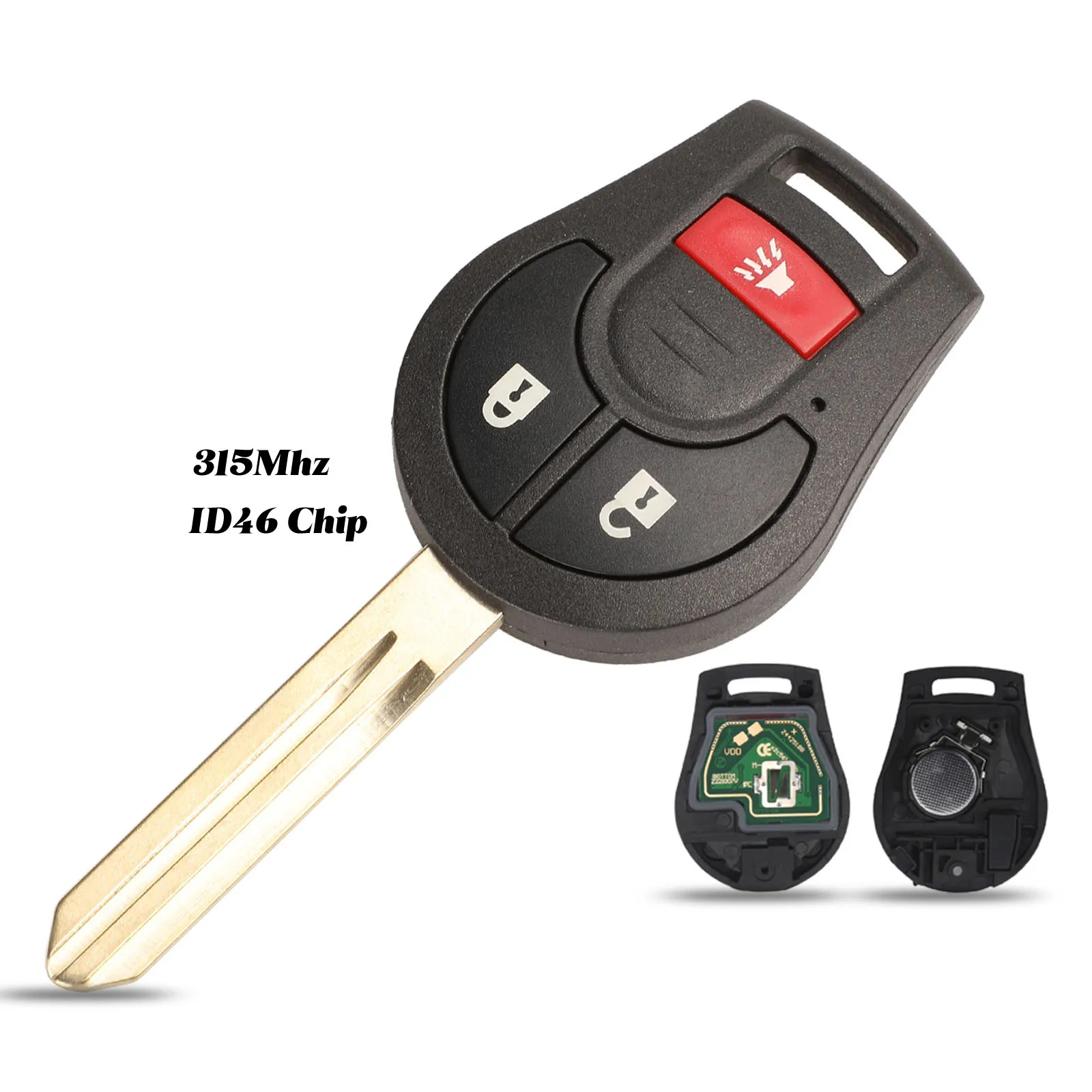 3 кнопки Новый дистанционный Автомобильный ключ для Nissan Oem заводской БЕСКЛЮЧЕВОЙ