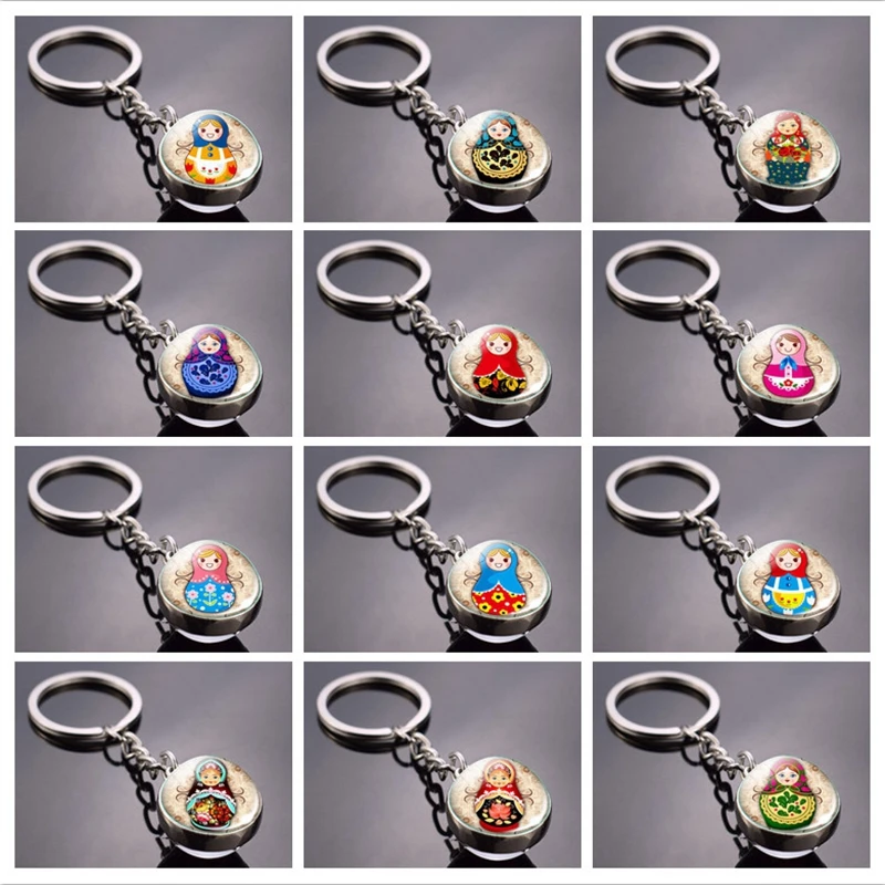 Прямая поставка милый брелок для куклы с изображением русской двухсторонний