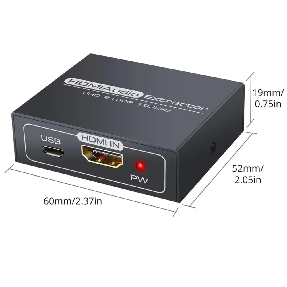 Neoteck 4K HDMI совместимый аудио экстрактор с 3 5 мм AUX Стерео и L/R RCA выход Поддержка 1080P 3D