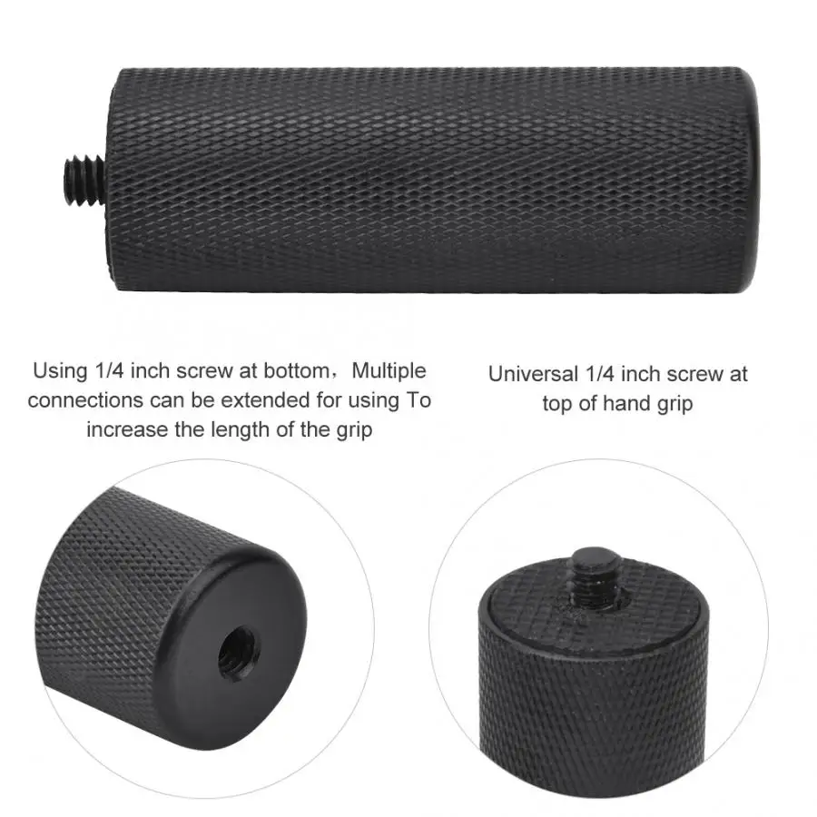 Черная Светодиодная лампа вспышка из алюминиевого сплава с ручкой и винтовым