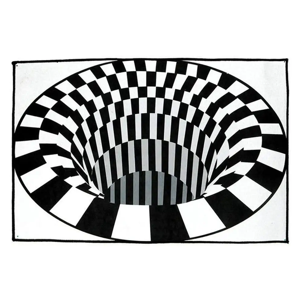 

3D Swirl Print Optical Illusion Areas Rug Carpet Floor Pad Non-slip Doormat Mats For Home UD88 Living Room Bedroom Office
