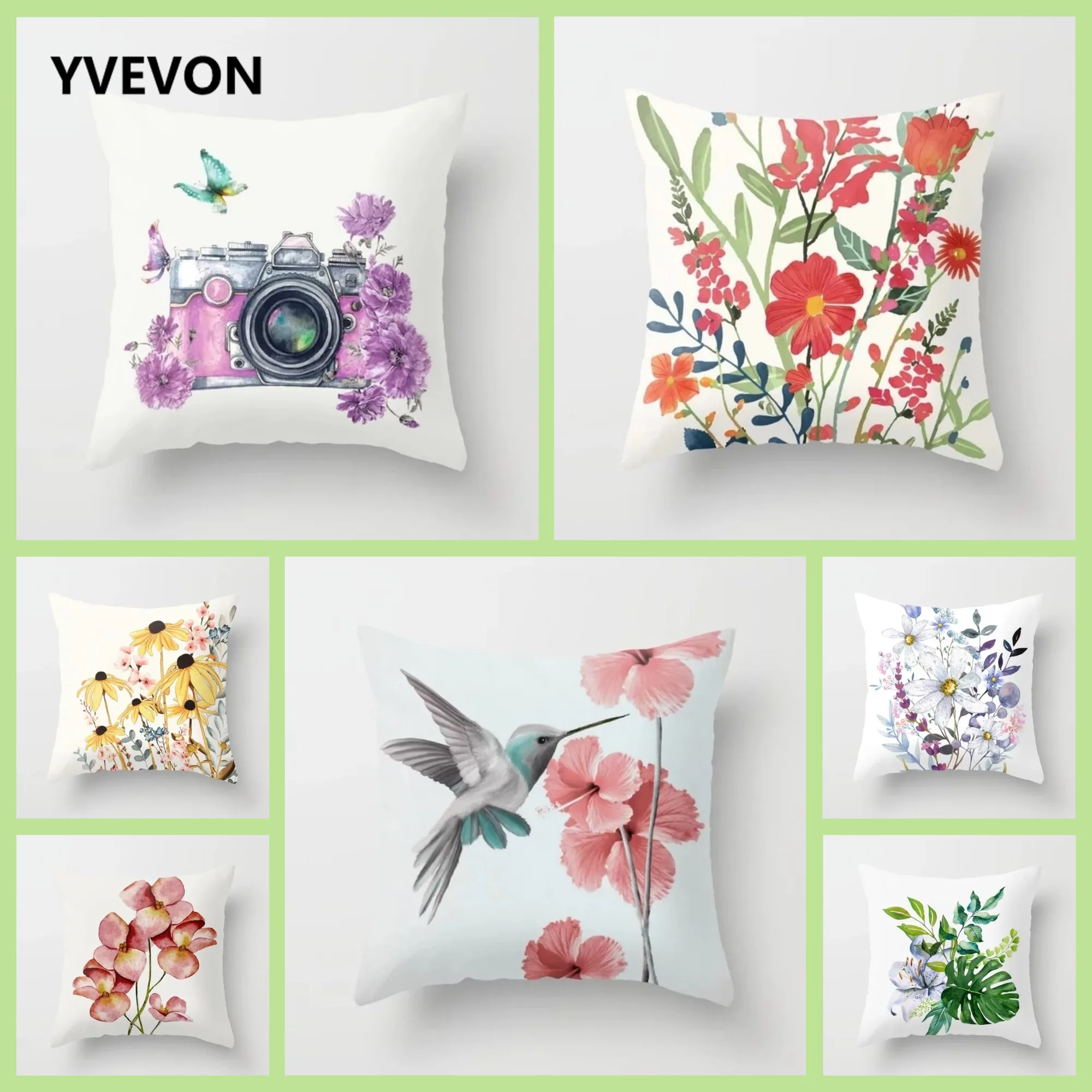 Наволочка с цветочным рисунком для сада декоративная наволочка из полиэстера