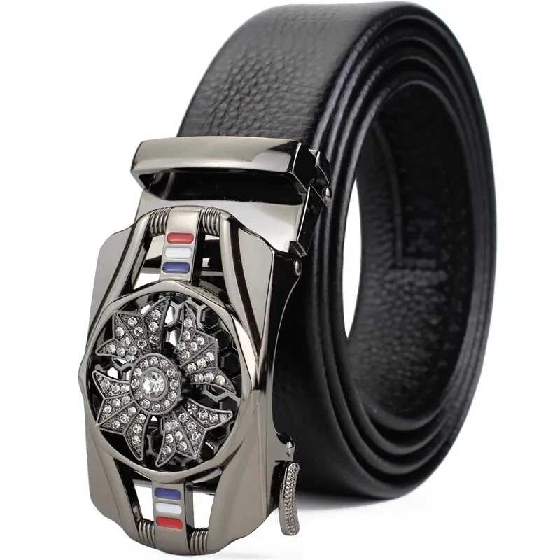 

Cheap metal mens wide belts buckle rhinestone belt fashion PU leather business belts 2021 trendy
