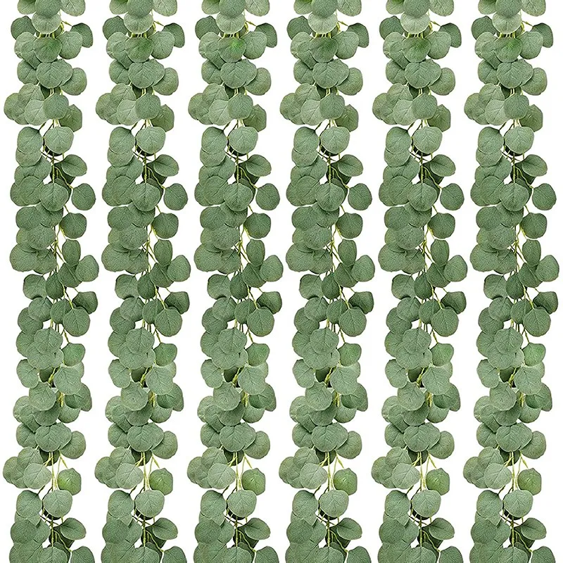 

6 шт., гирлянда из искусственного эвкалипта, фута