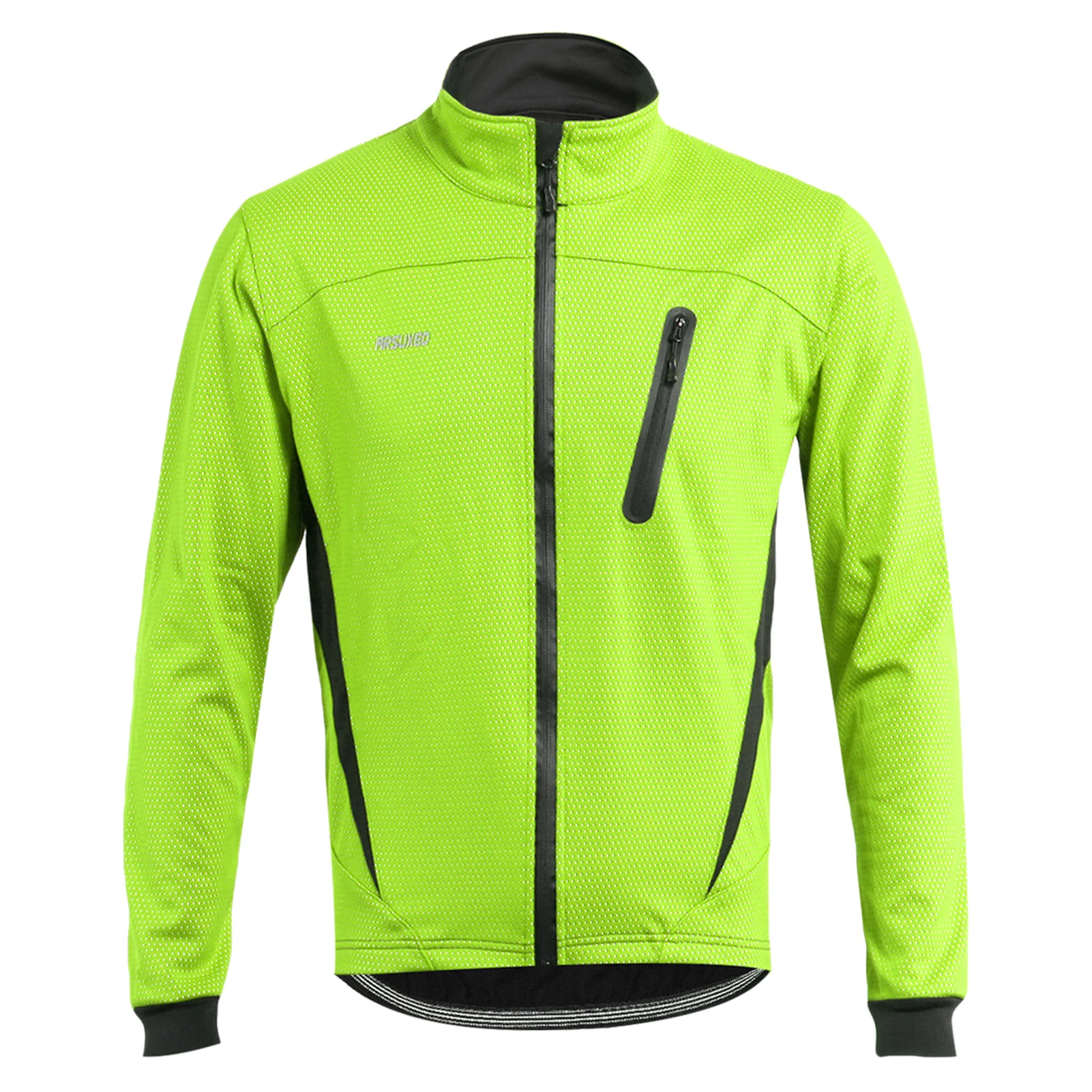 

Winter Thermal Fleece Jacket Cycling Men Long Sleeve Bicycle Jersey Windproof Breathable Riding Bike Running Coat