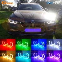 for bmw 3 series f30 f31 f34 f35 f80 f81 m3 rf remote bt app ultra bright multi color dtm style rgb led angel eyes halo rings