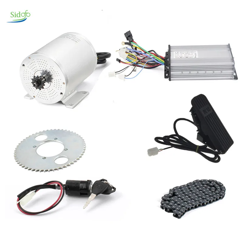 Бесщеточный двигатель постоянного тока для электрического велосипеда комплект