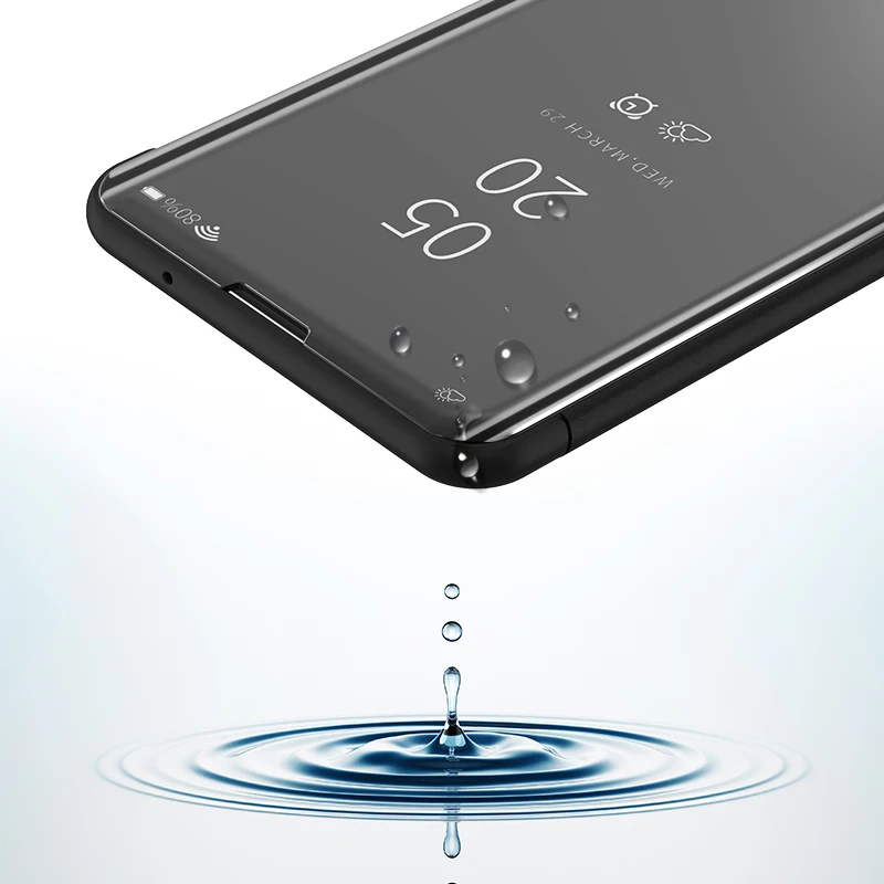 Умный зеркальный Чехол С Откидывающейся Крышкой для samsung Galaxy Note 10 Pro A10 A20 A30 A40 A50 A60 A70 A80 A90 S8 S9 S10 плюс S10E Зеркало Обложка