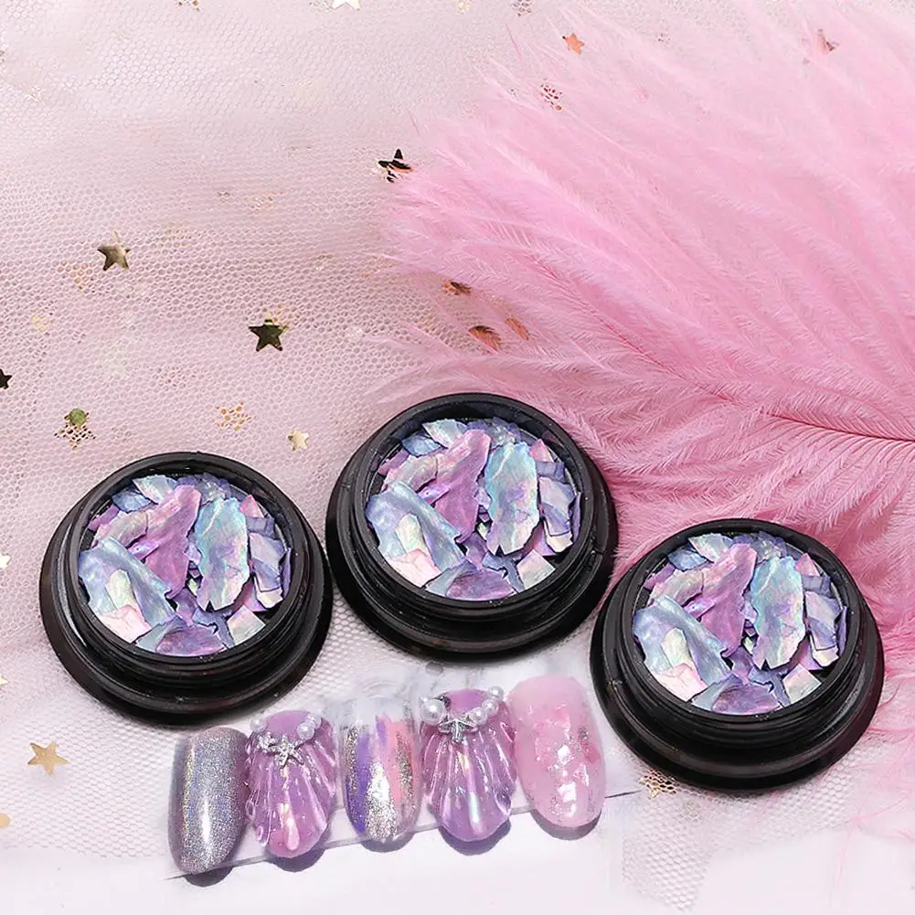 

Nail Patch Nail Art Irregular Gradient Maze Nail Stickers Shell Nail Stickers